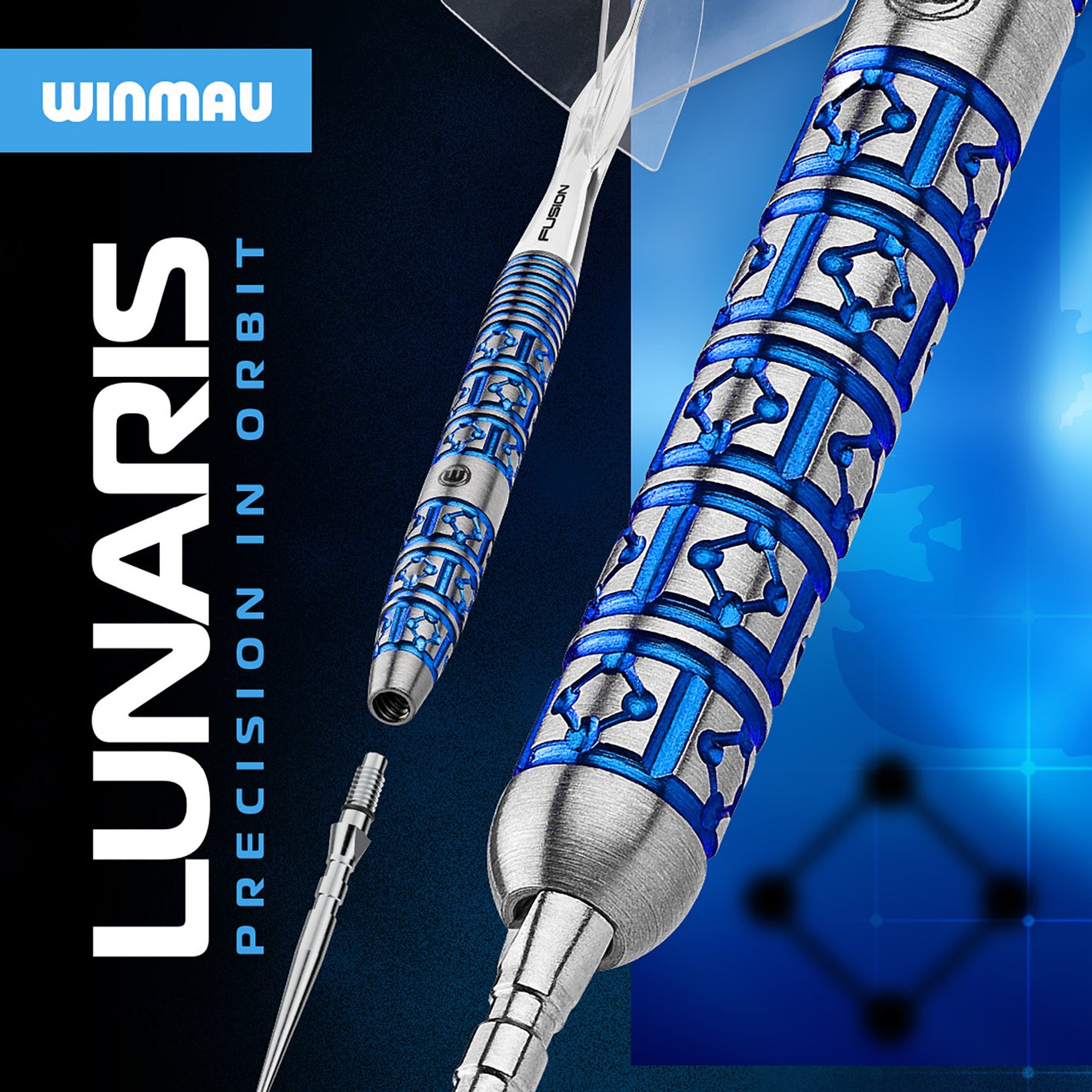 Image of Winmau Lunaris Parallel Switch Point Steeldarts