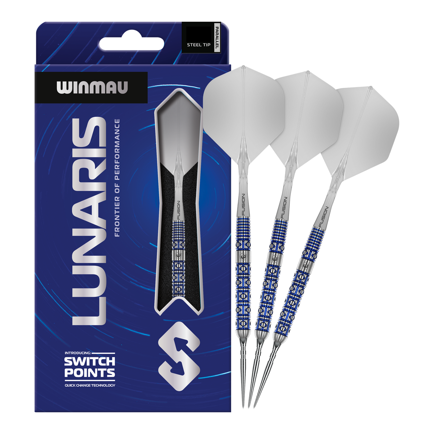 Image of Winmau Lunaris Parallel Switch Point Steeldarts