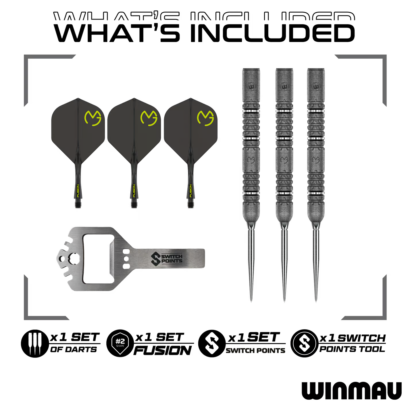 Image of Winmau Michael van Gerwen Signature Edition Switch Points Steeldarts