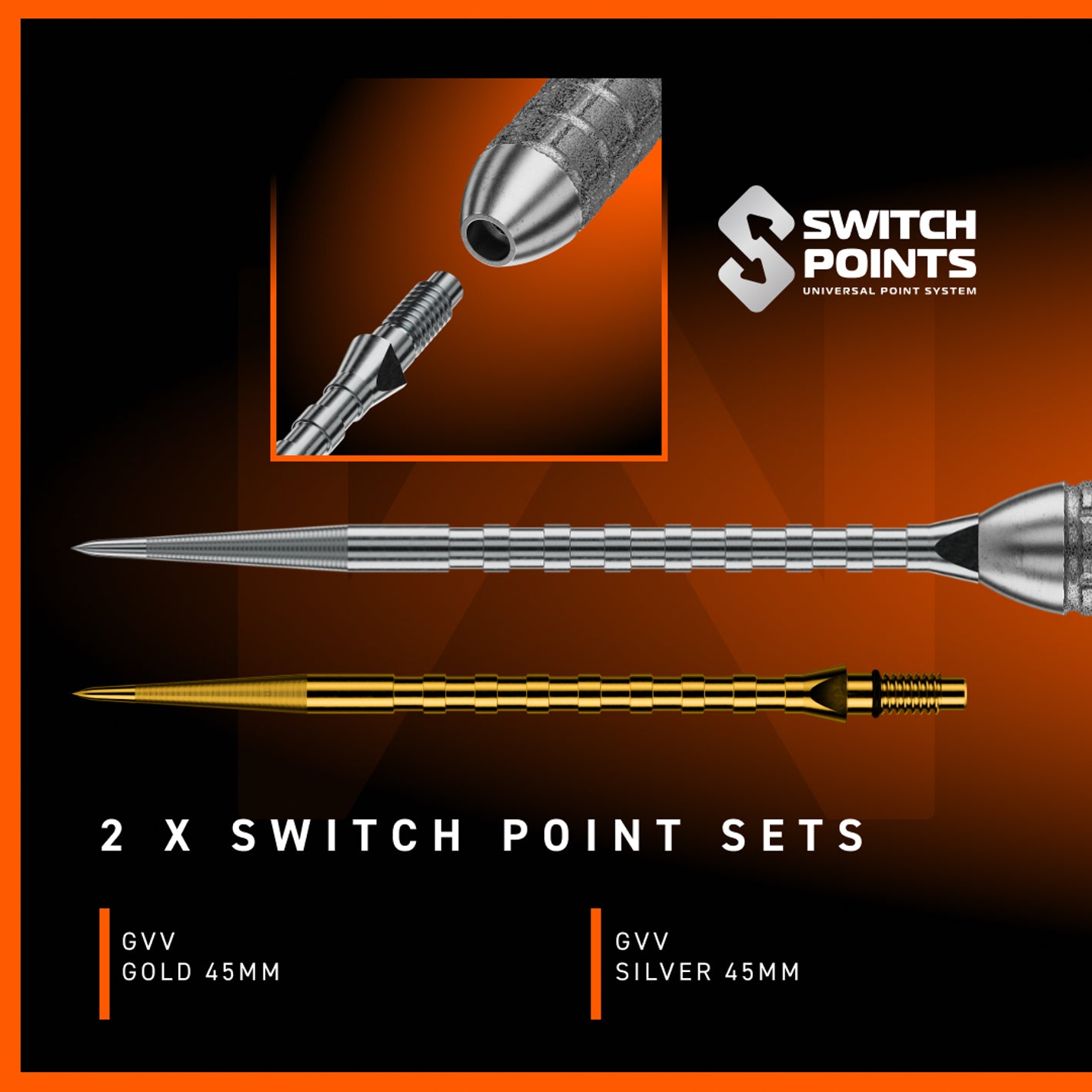Image of Winmau Gian van Veen W-MAX Switch Point Steeldarts – 90 % Tungsten