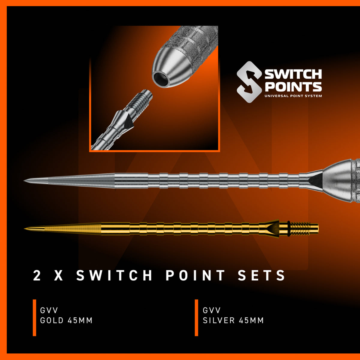 Winmau Gian van Veen W-MAX Switch Point Steeldarts – 90 % Tungsten