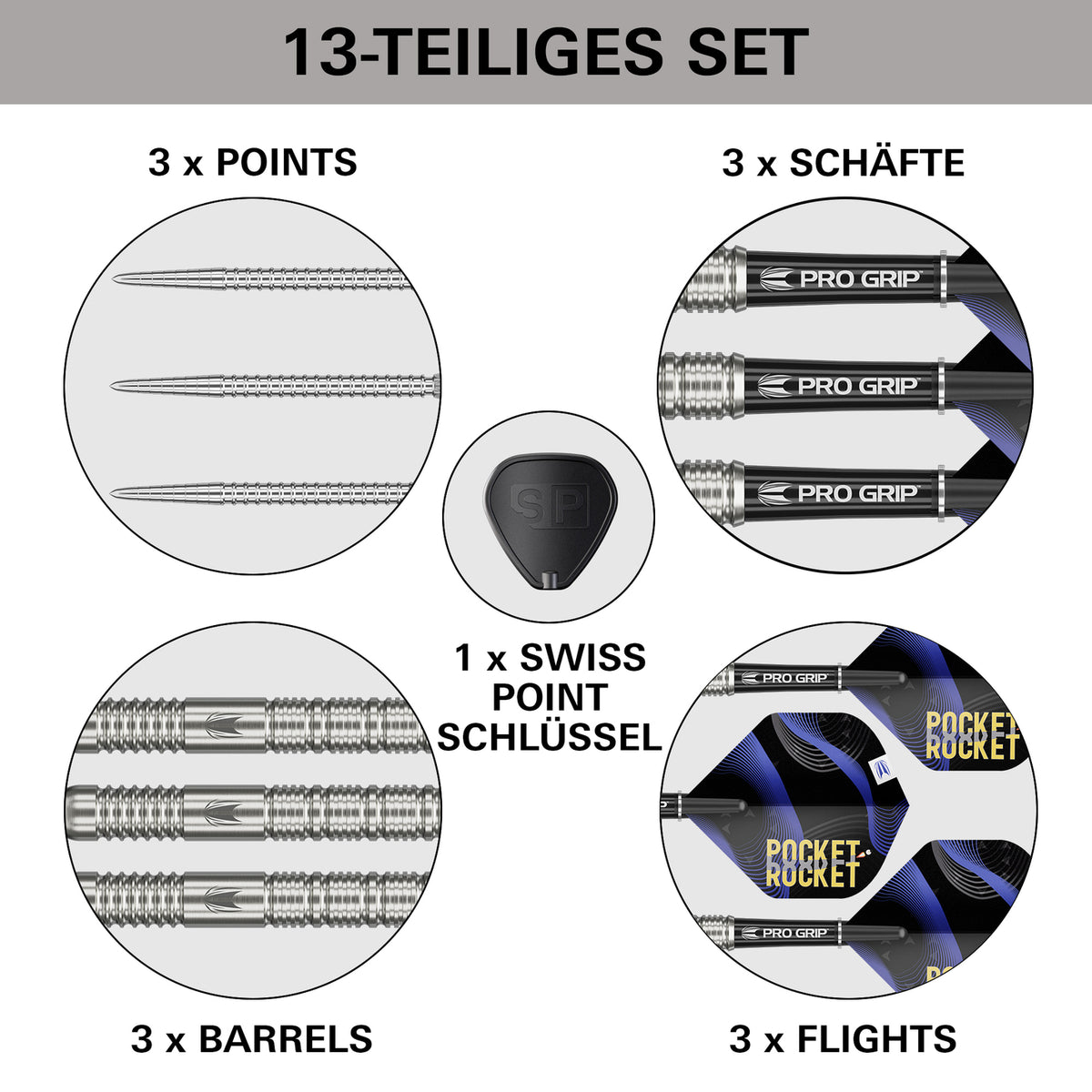 Target Justin Hood Swiss Point Steeldarts 23g – 90% Tungsten
