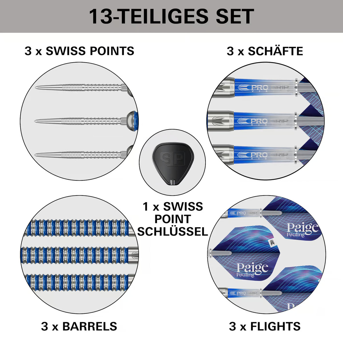 Target Paige Pauling GEN1 Swiss Point Steeldarts 22g – 90% Tungsten