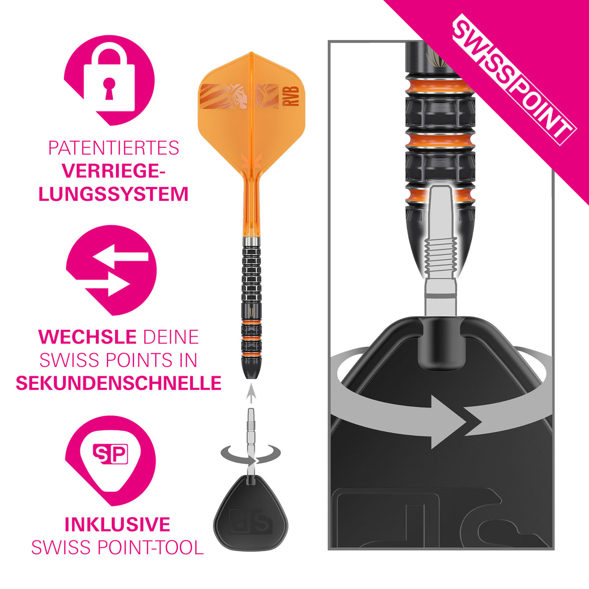 Target Raymond van Barneveld 95K Swiss Point Steeldarts – 95% Tungsten