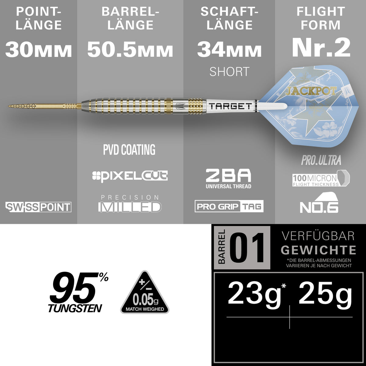 Target Adrian Lewis Showdown Swiss Point Steeldarts – 95% Tungsten