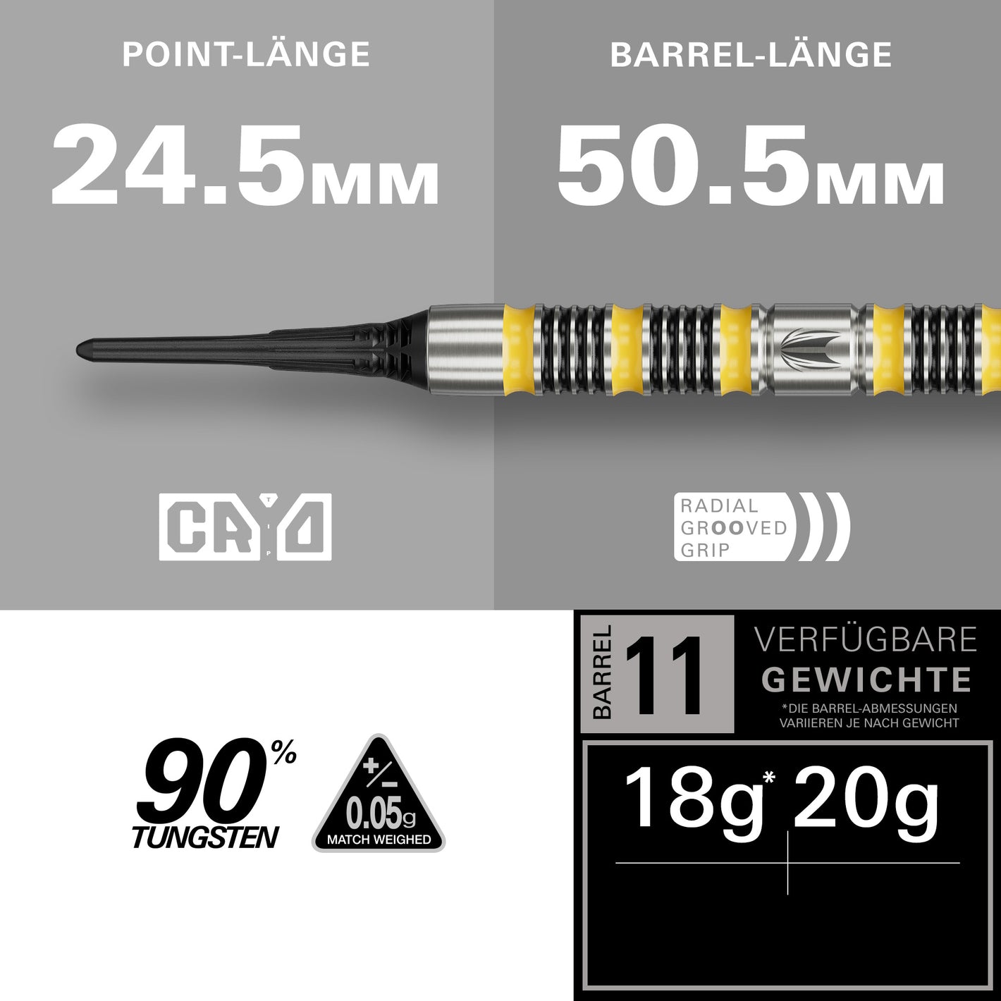 Image of Target Buzz 11 Softdarts – 90% Tungsten
