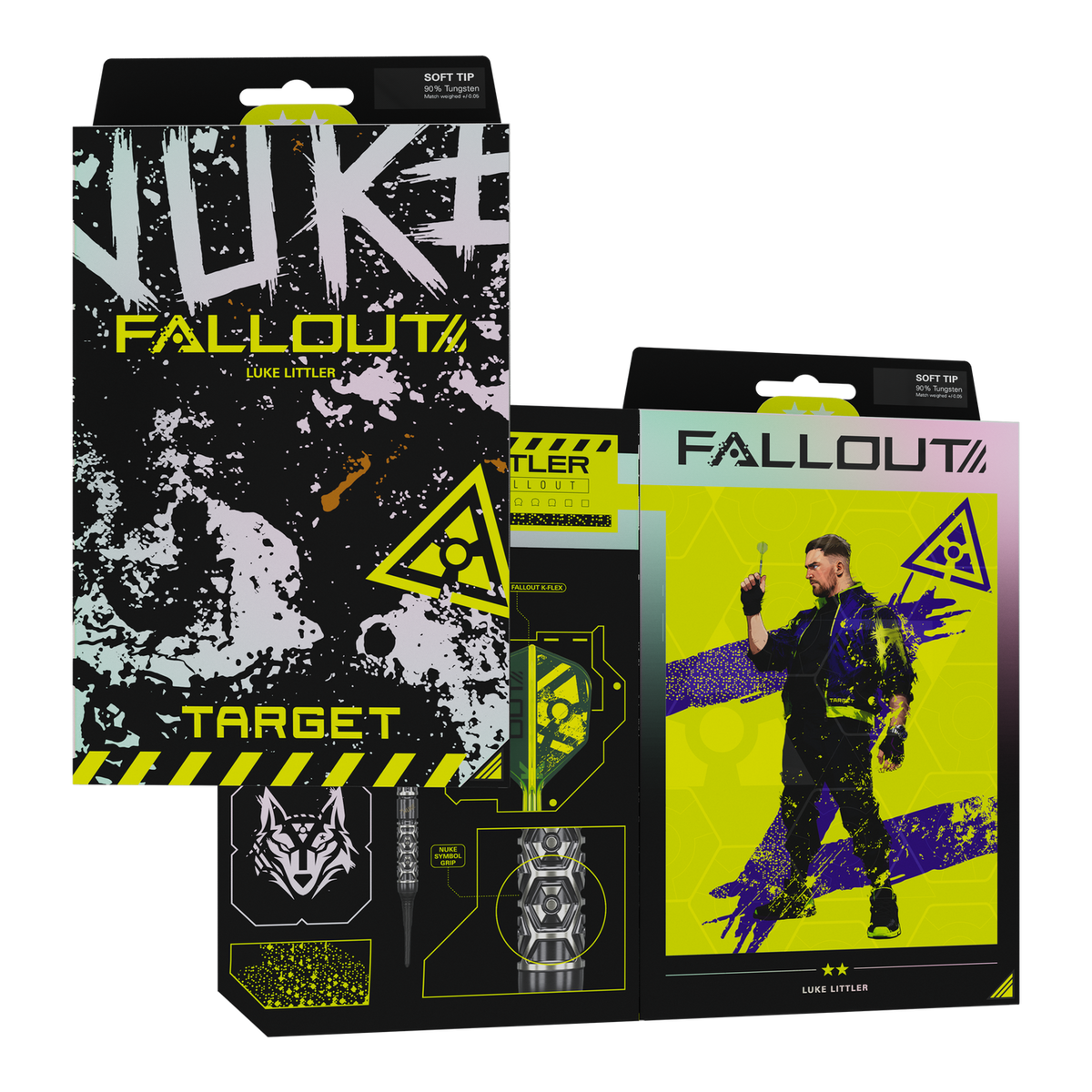 Target Luke Littler Nuke Fallout Softdarts 19g – 90% Tungsten
