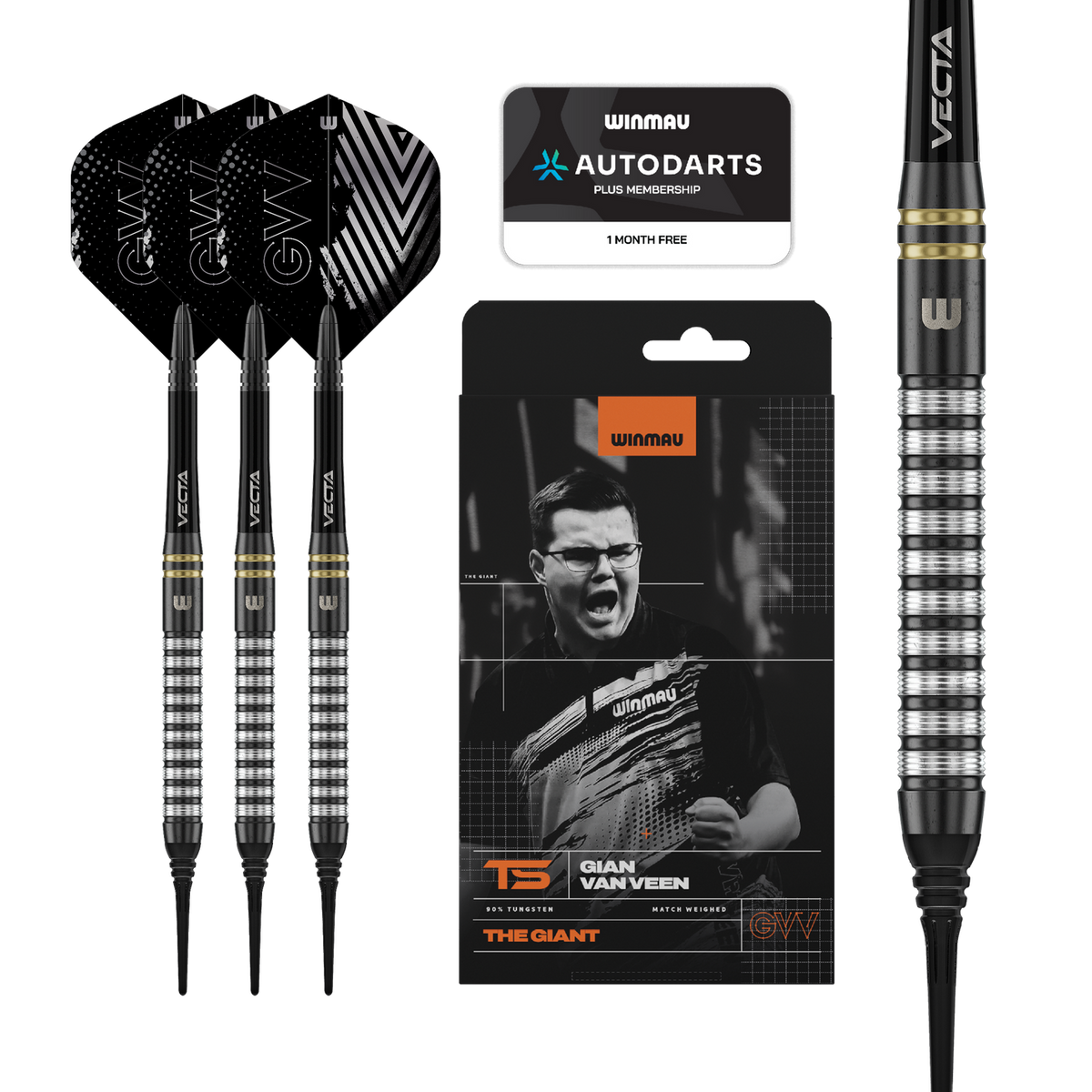 Winmau Gian van Veen TS Softdarts 18 g – 90 % Tungsten