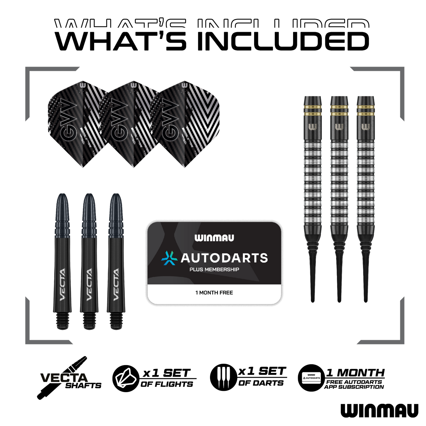 Image of Winmau Gian van Veen TS Softdarts 18 g – 90 % Tungsten