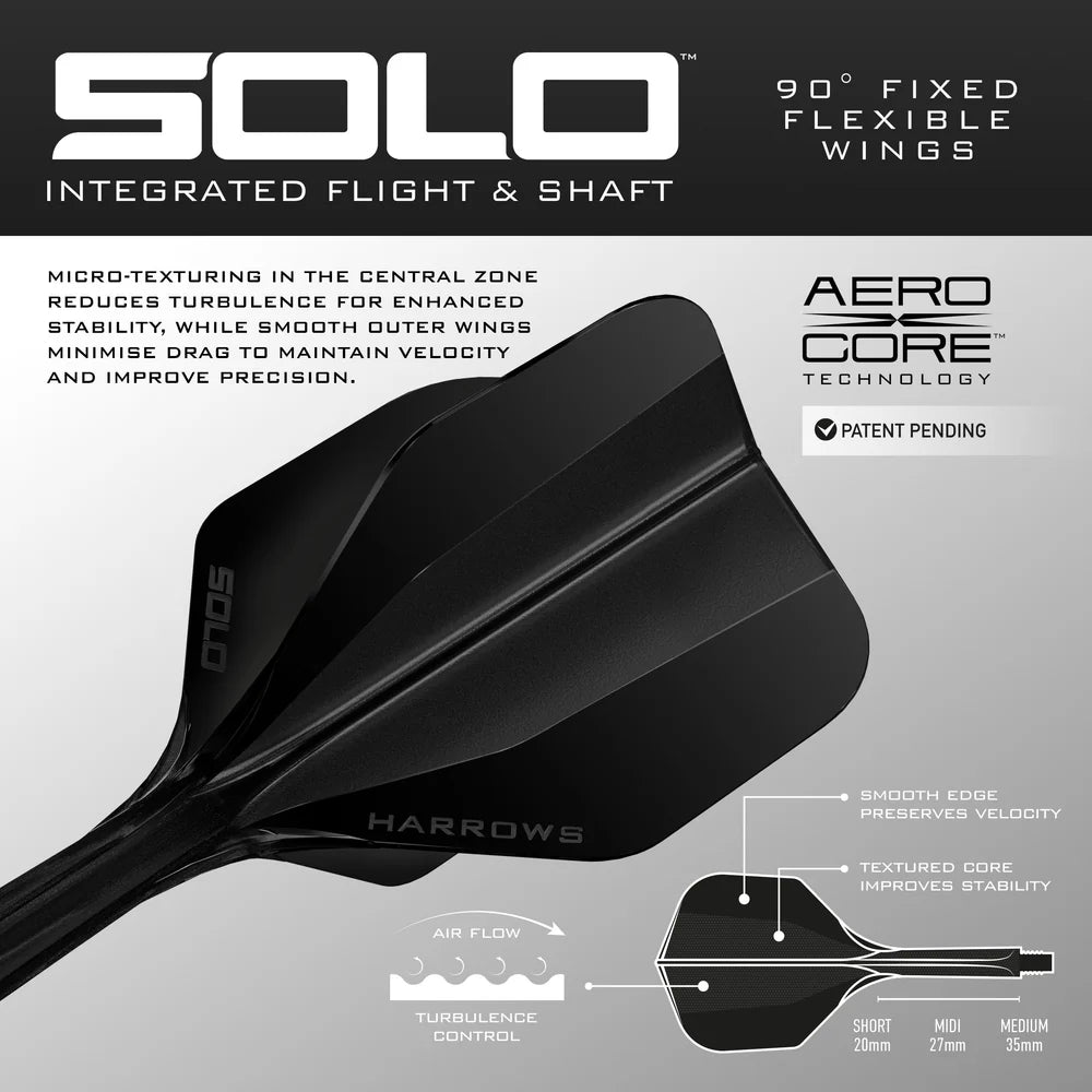 Harrows Solo Flight-Shaft-System NO. 6 in Schwarz