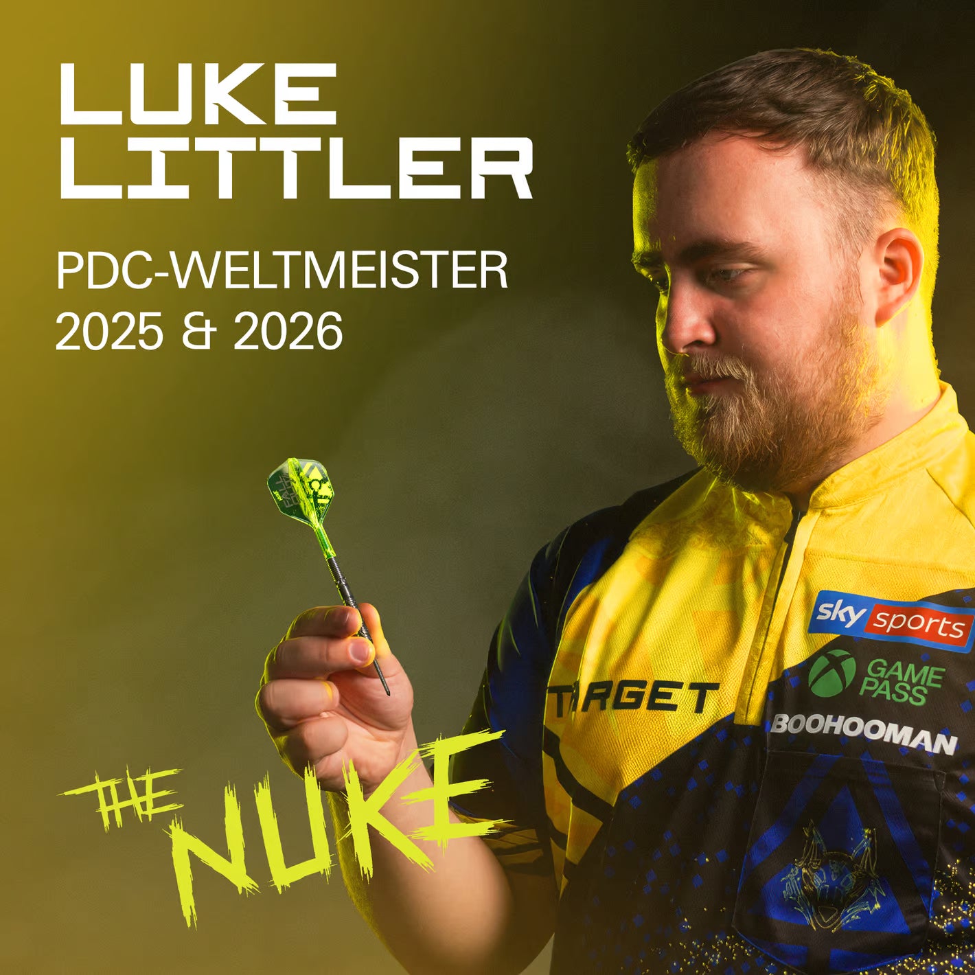 Image of Target Luke Littler Nuke Fallout Swiss Point Steeldarts – 90% Tungsten