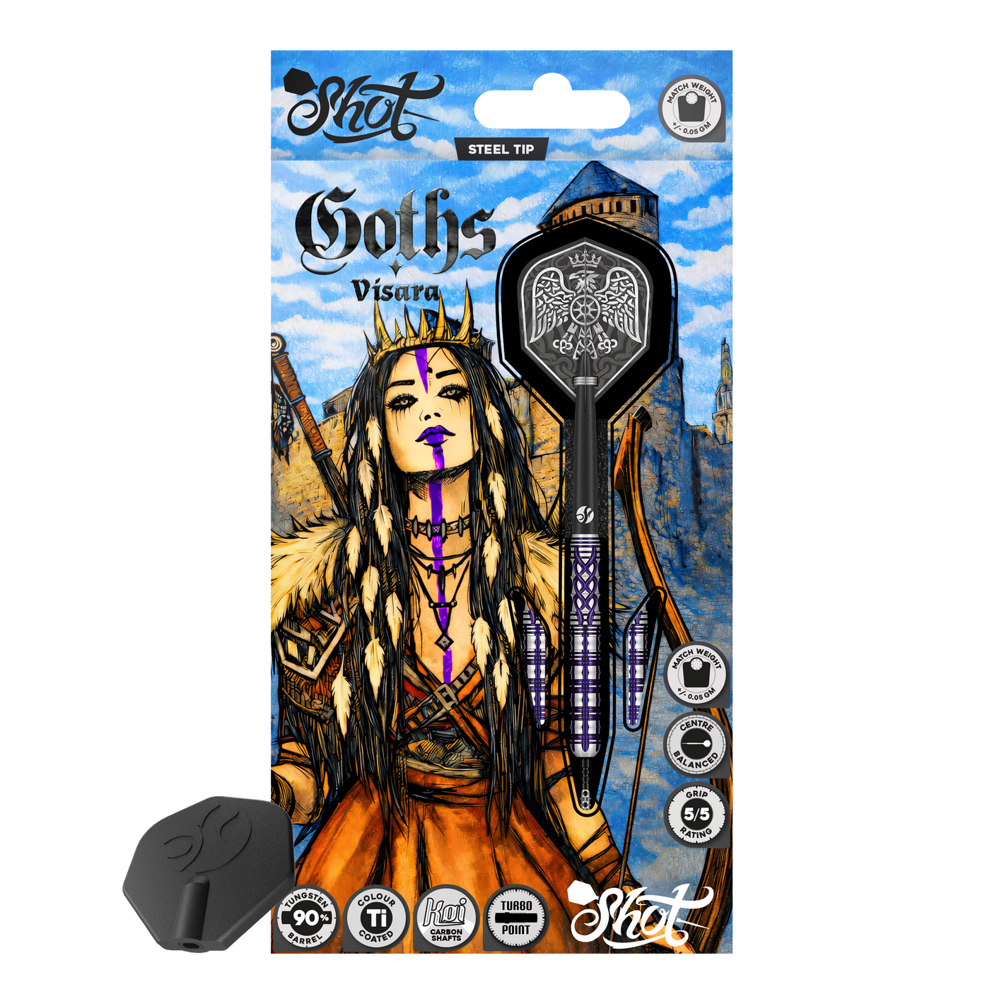 Image of Shot Goths Visara Turbo Point Steeldarts - 23g