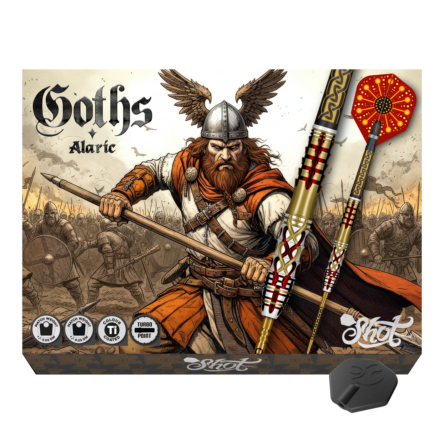Shot Goths Alaric Turbo Point Steeldarts - 23g