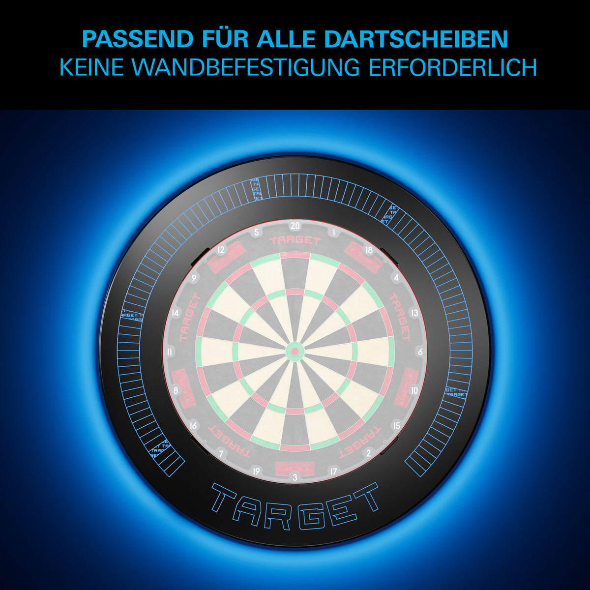 Target Corona Vision Notched Dartboard Surround mit LED-Beleuchtung