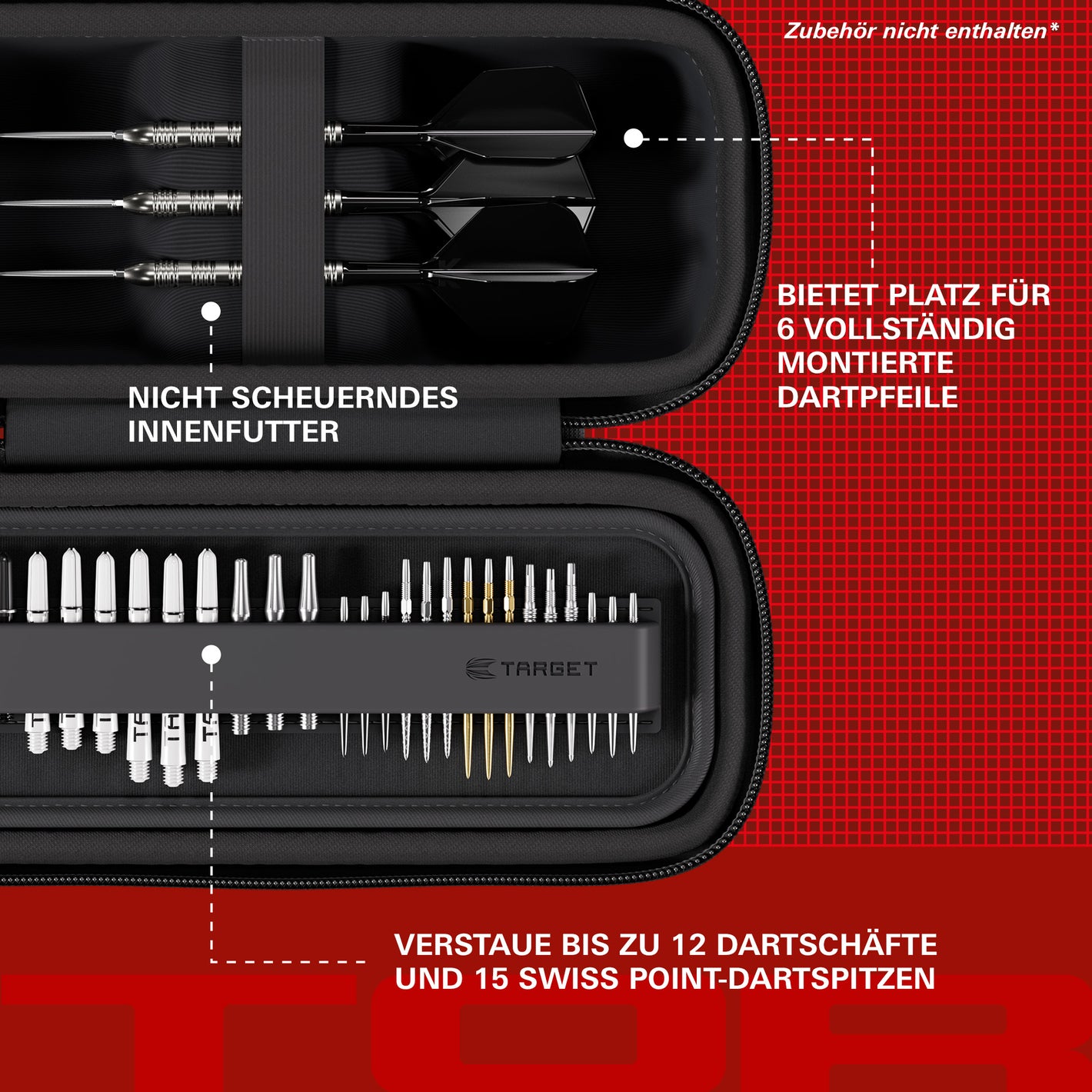 Image of Target TOR Boa Dartwallet – Darttasche für 6 montierte Darts