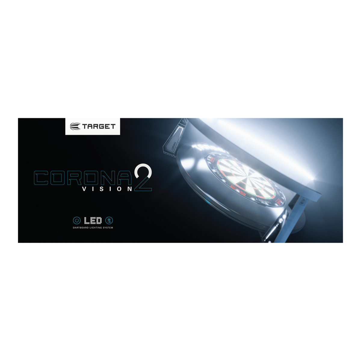 Target Corona Vision 2 Dartboard Beleuchtung – 270° LED-Lichtsystem