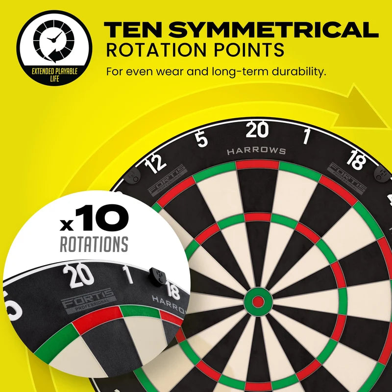 Harrows Fortis Steeldartboard – Premium Sisal Dartboard
