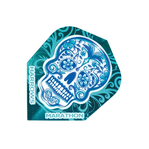 Harrows Marathon Skull Flights Blau – 100 Micron