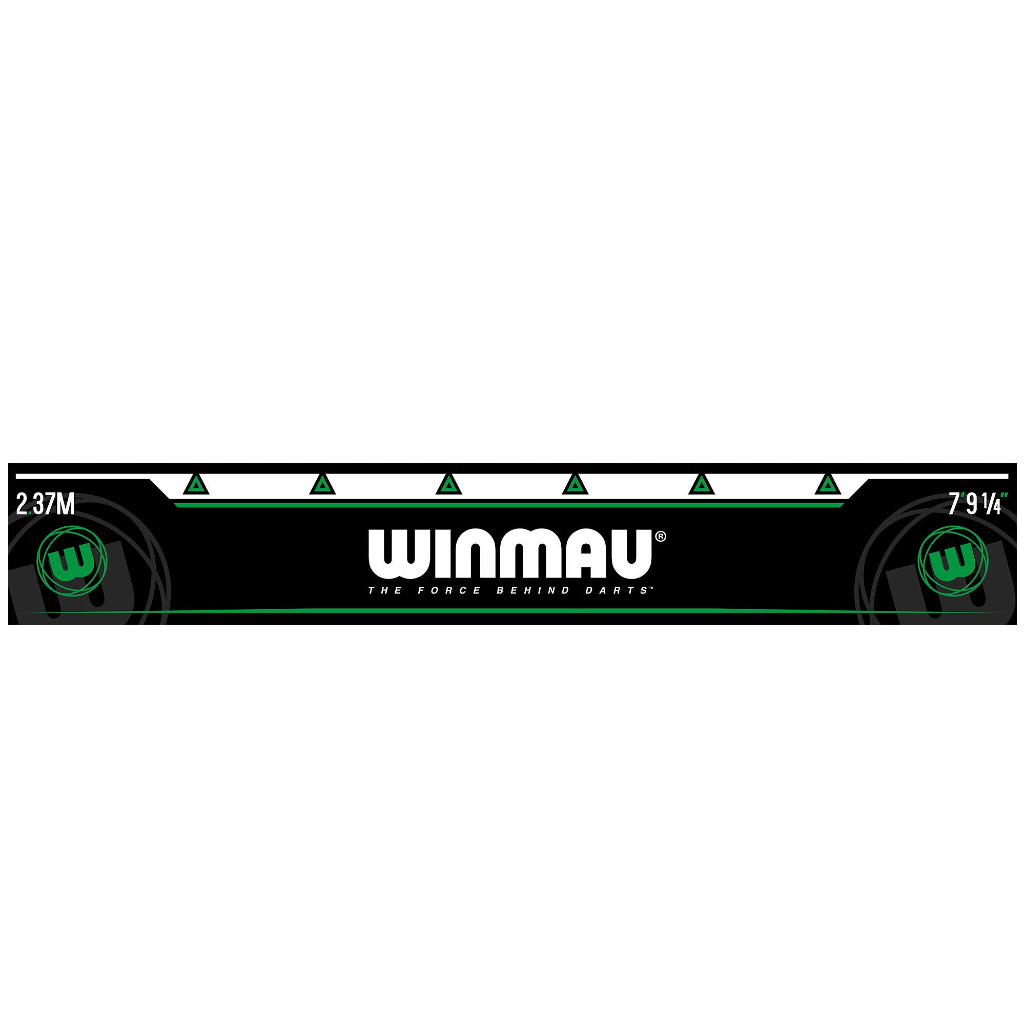 Image of Winmau Abwurflinie Black/Green – Selbstklebende Oche-Linie 237 cm