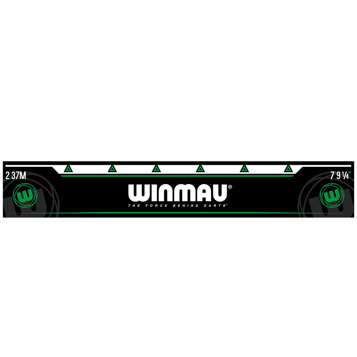 Winmau Abwurflinie Black/Green – Selbstklebende Oche-Linie 237 cm