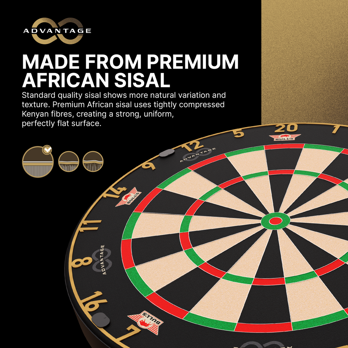 Bulls NL Advantage 8 Steeldartboard – Premium Sisal Dartboard