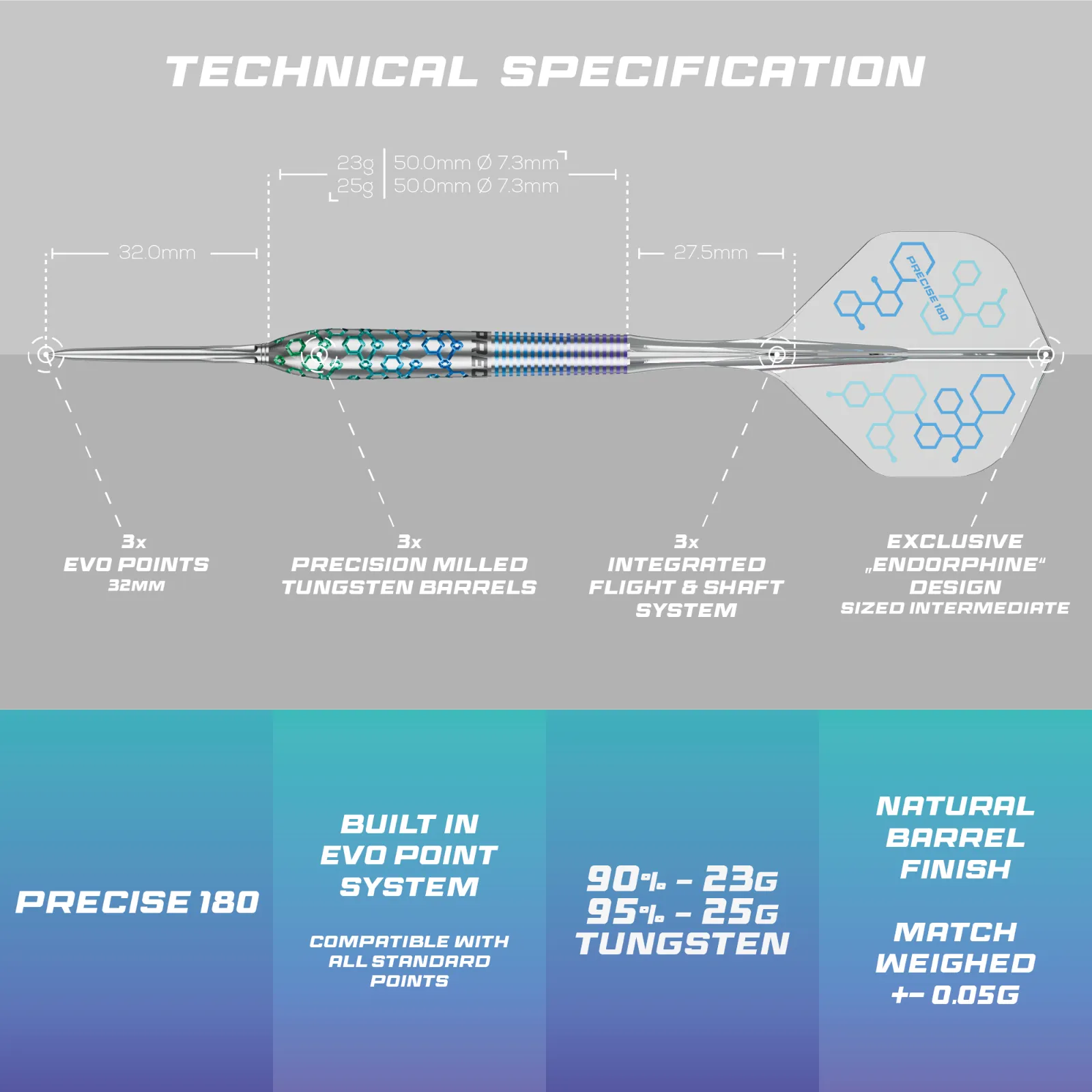 Image of Precise180 Steeldarts Endorphine
