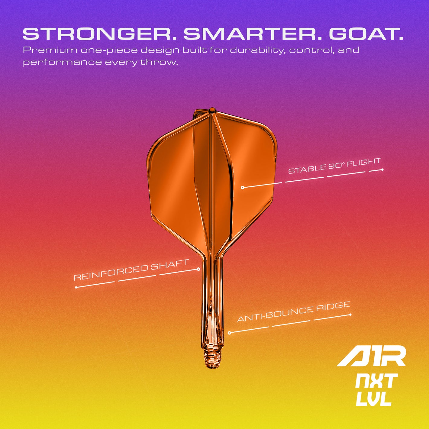 GOAT A1R No6 Flight-Shaft-System - Neon Orange