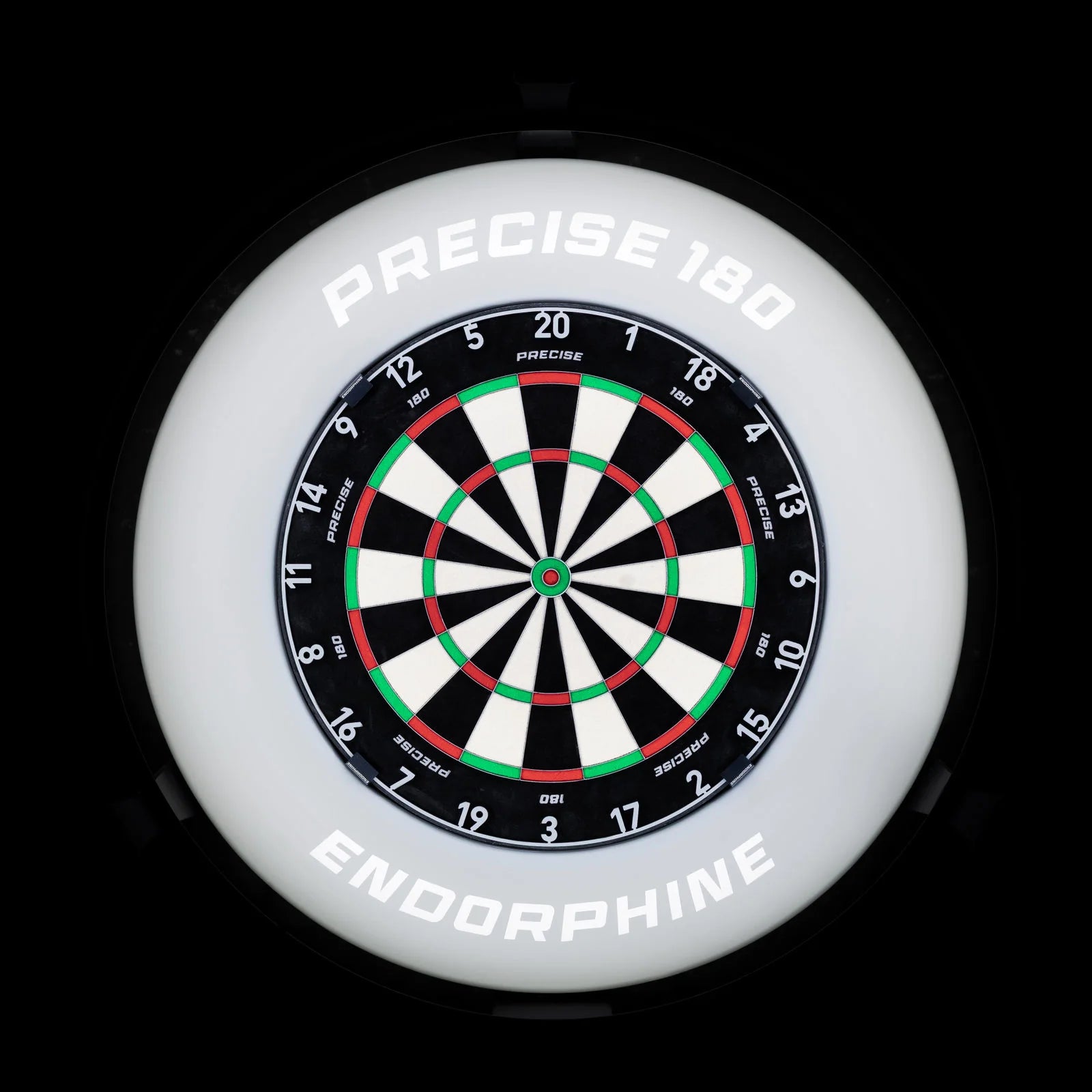 Precise180 Starterset ( Dartboard mit weißem Zahlenring und Surround)