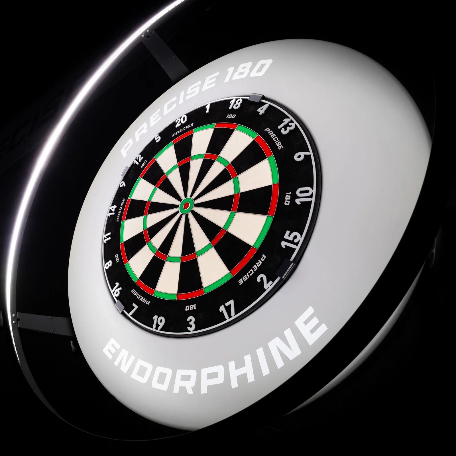 Image of Precise180 Starterset ( Dartboard mit weißem Zahlenring und Surround)