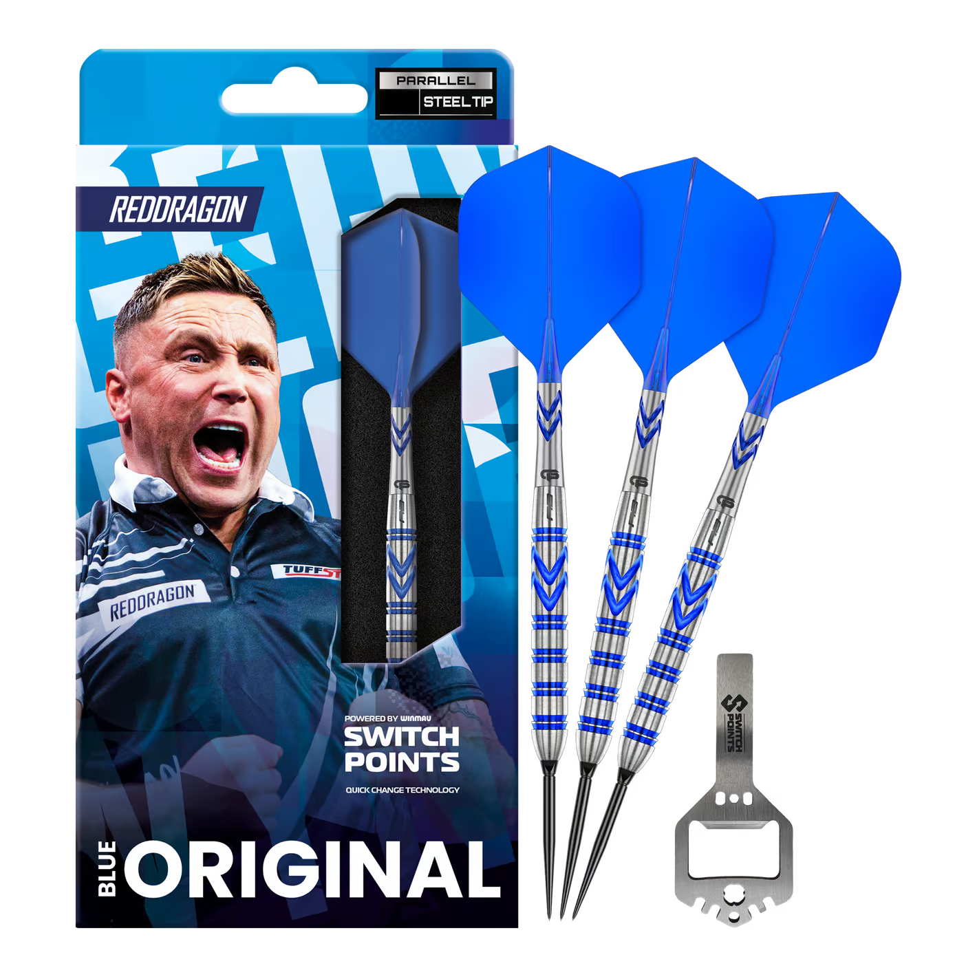Image of Red Dragon Gerwyn Price Blue Original Switch Point Steeldarts