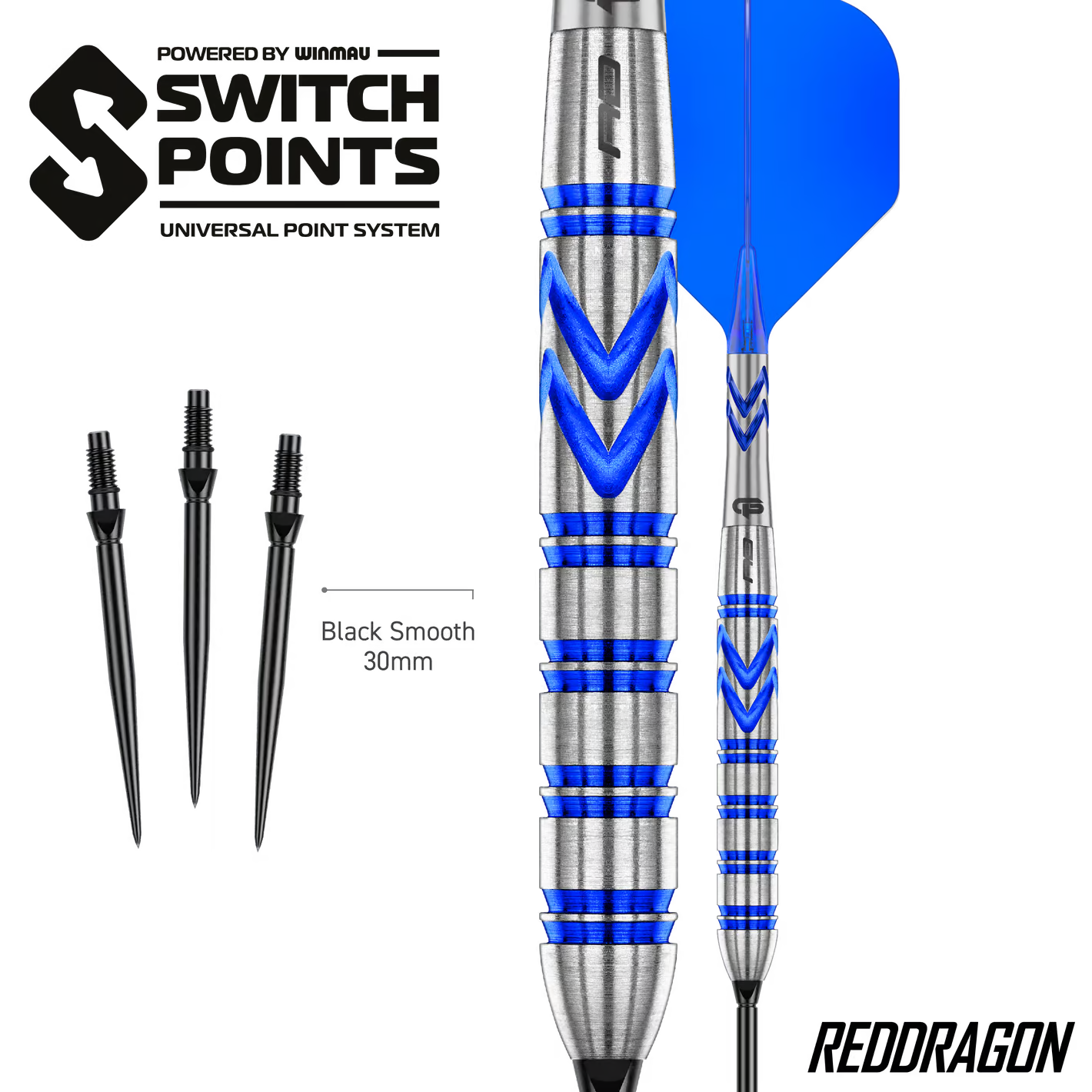 Red Dragon Gerwyn Price Blue Original Switch Point Steeldarts