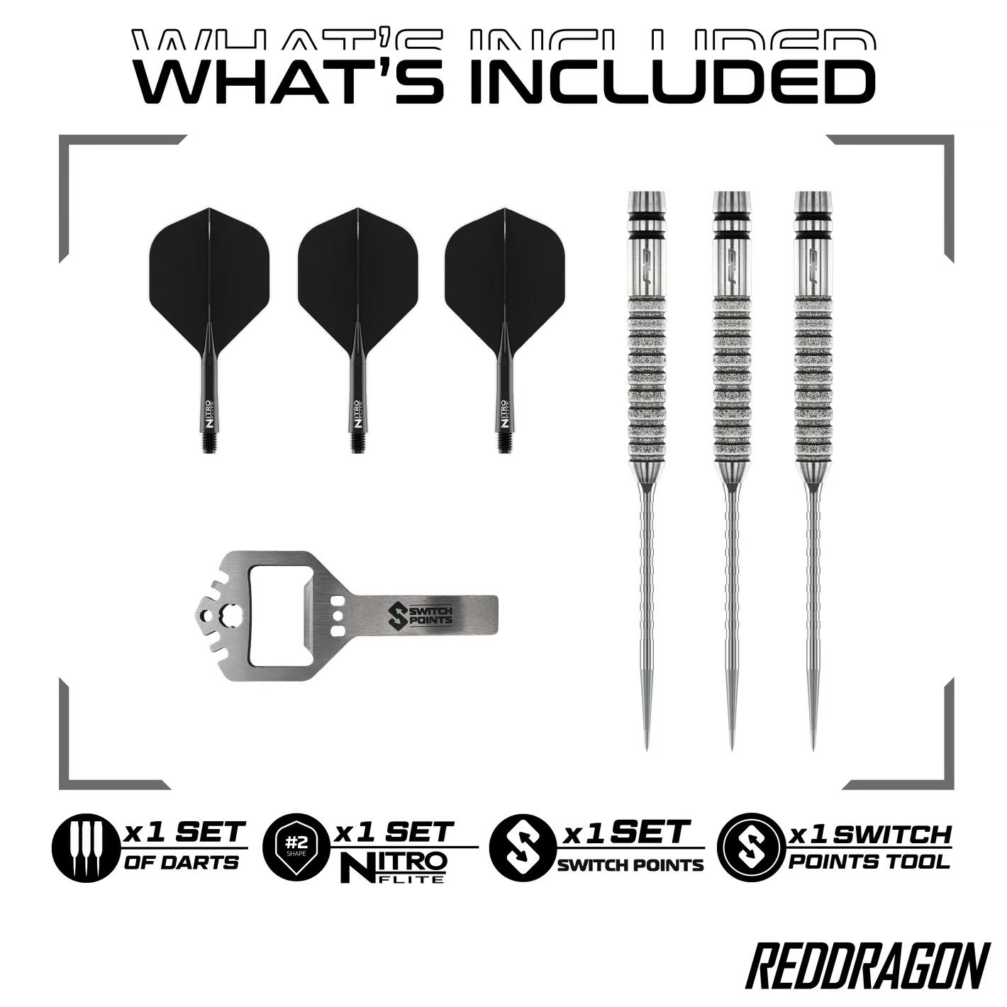 Image of Red Dragon Gian Van Veen Tour Edition Switch Point Steeldarts - 21g