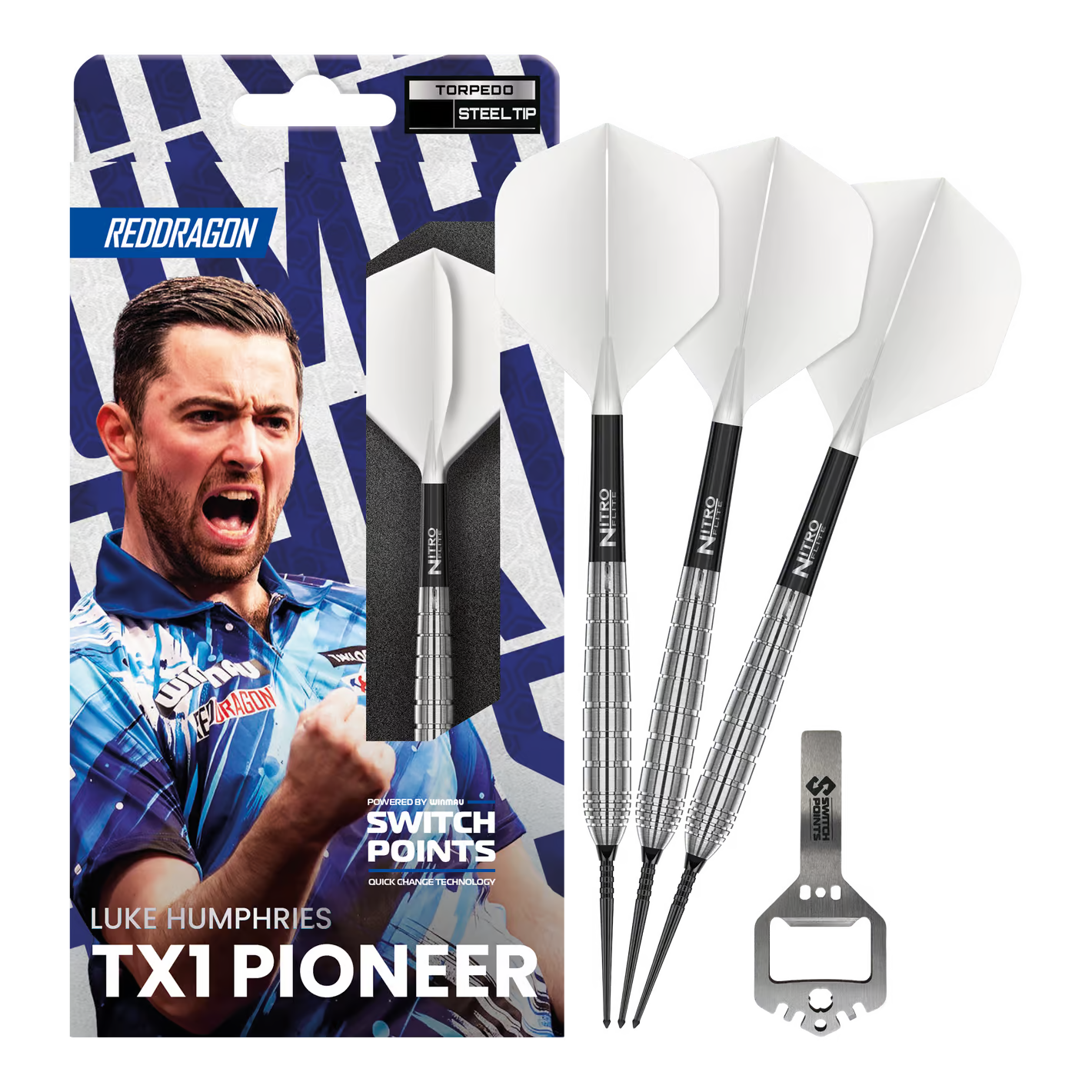 Red Dragon Luke Humphries TX1 Pioneer Switch Point Steeldarts