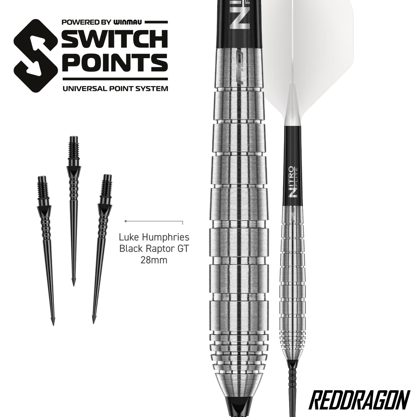 Image of Red Dragon Luke Humphries TX1 Pioneer Switch Point Steeldarts