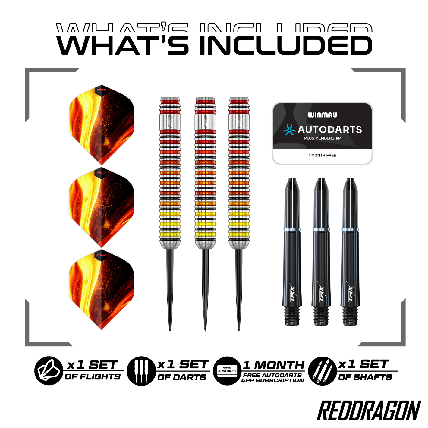 Image of Red Dragon Furnace Steeldarts – mit 90% Tungsten Core