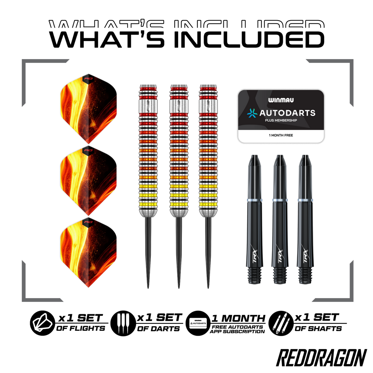 Red Dragon Furnace Steeldarts – mit 90% Tungsten Core