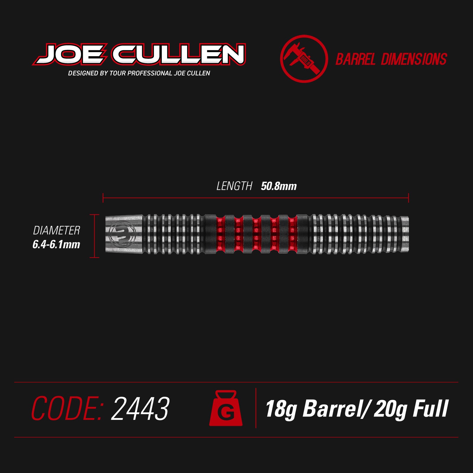 Softdart Winmau Joe Cullen Ignition 20g