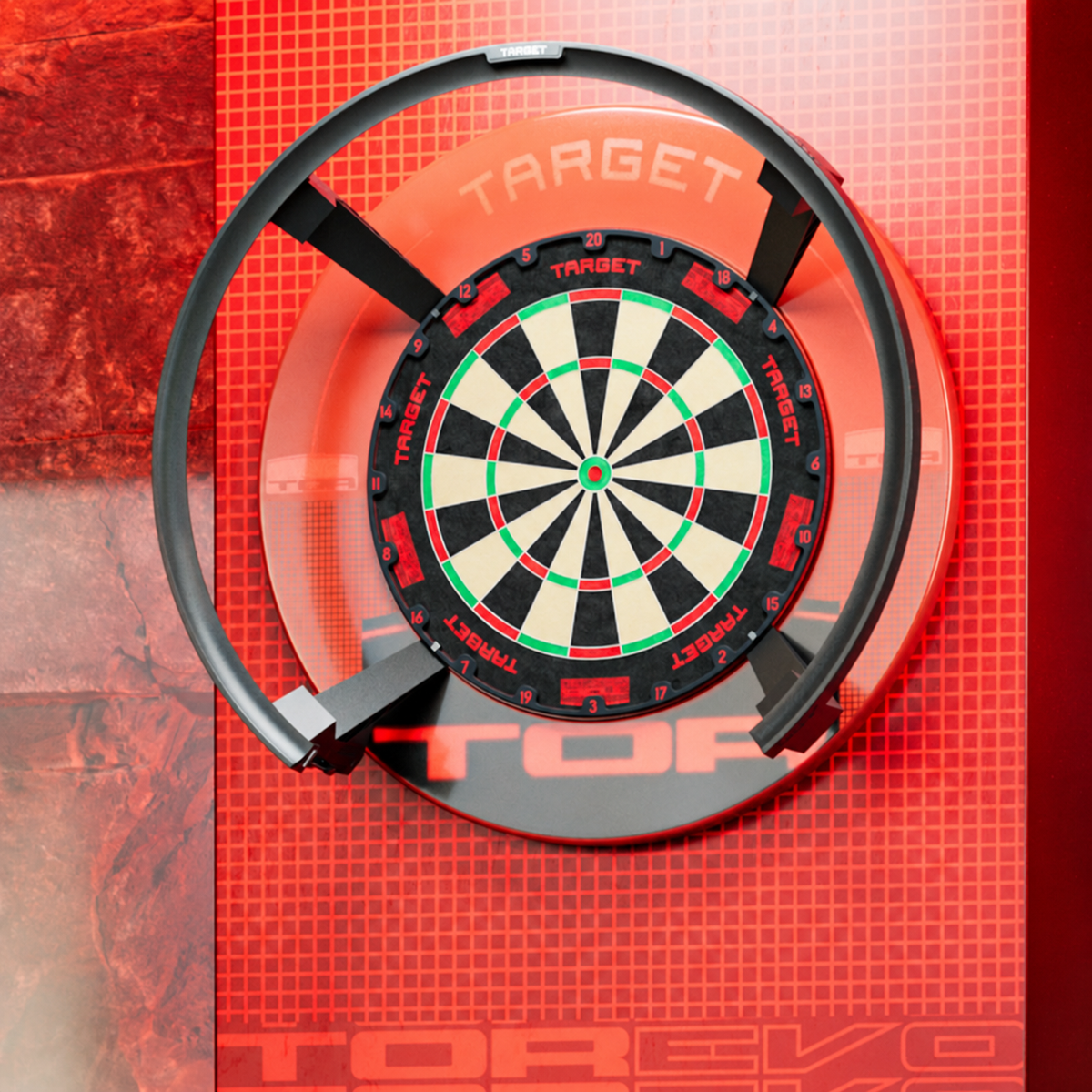 Target TOR Evo Komplettset – Dartboard, Surround & Beleuchtung