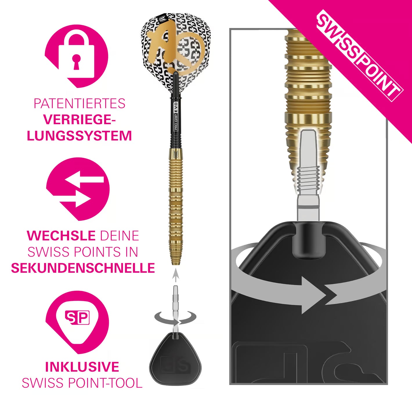 Target Bolide Envy 02 Swiss Point 90% Tungsten Steeldarts