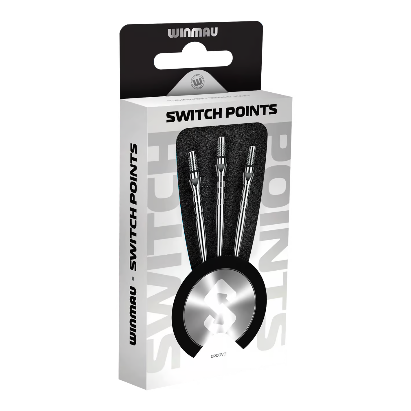 Image of Winmau Switch Point Groove Steeldartspitzen - Silver Effect 30mm