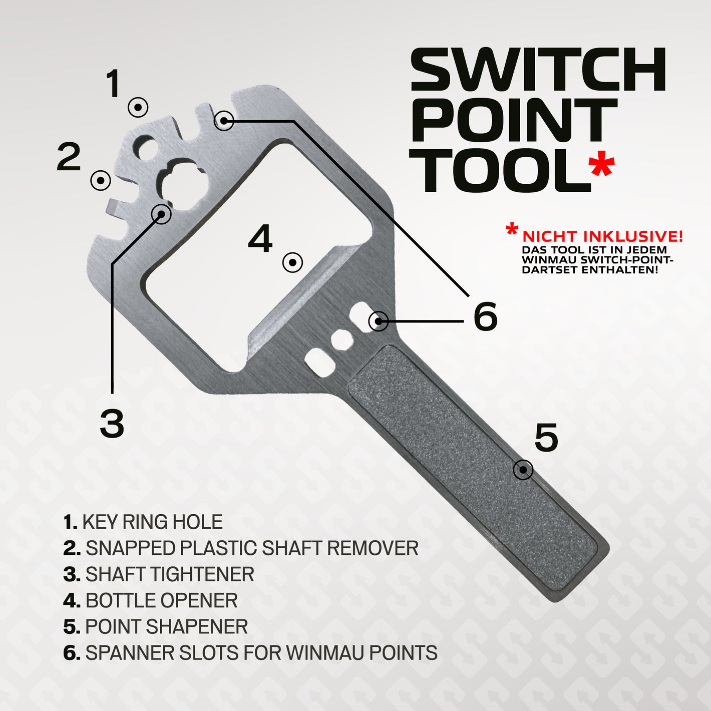 Winmau Switch Point Smooth Steeldartspitzen - Silver Effect