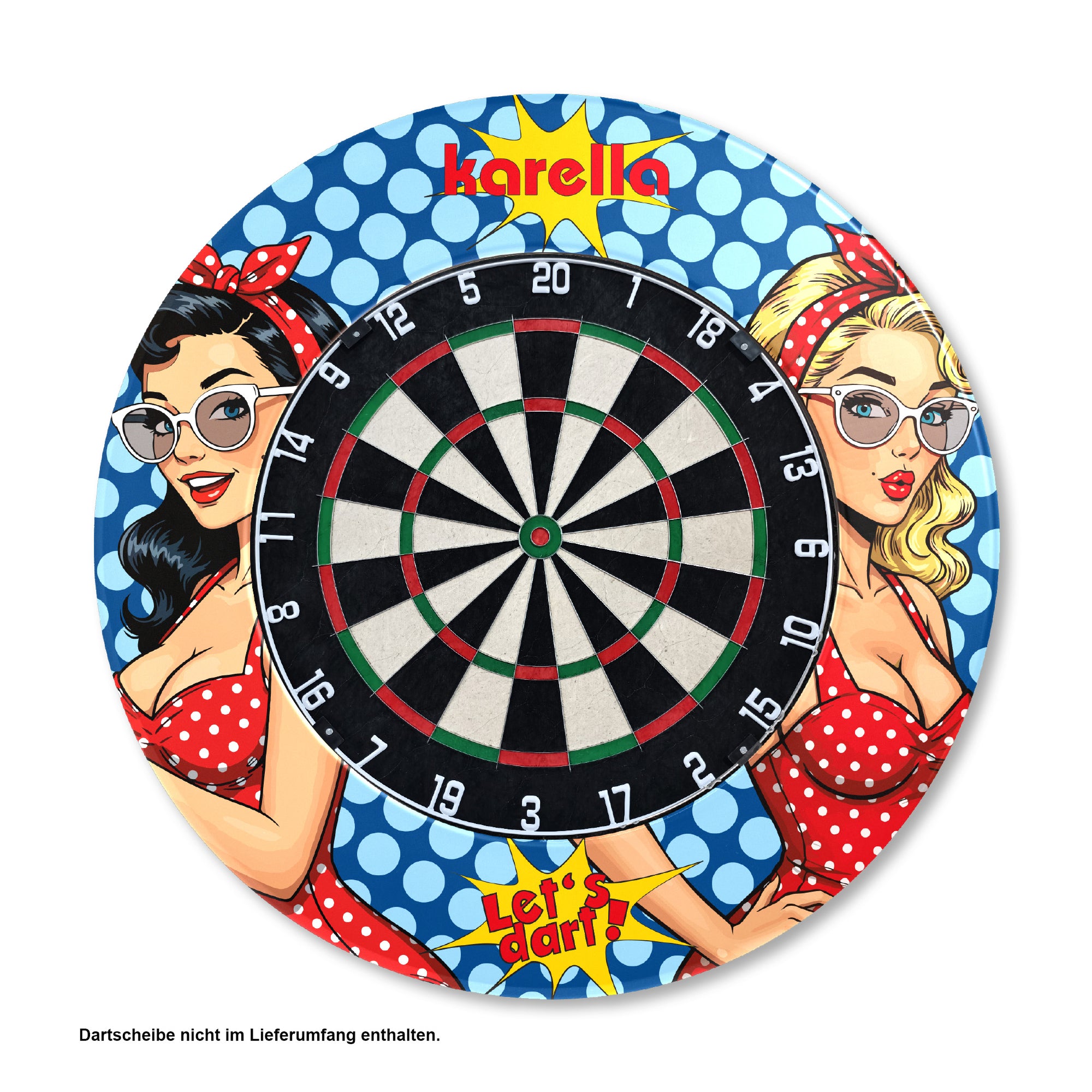 Image of Karella Playground Surround – Dartboard Wandschutz im Retro-Design