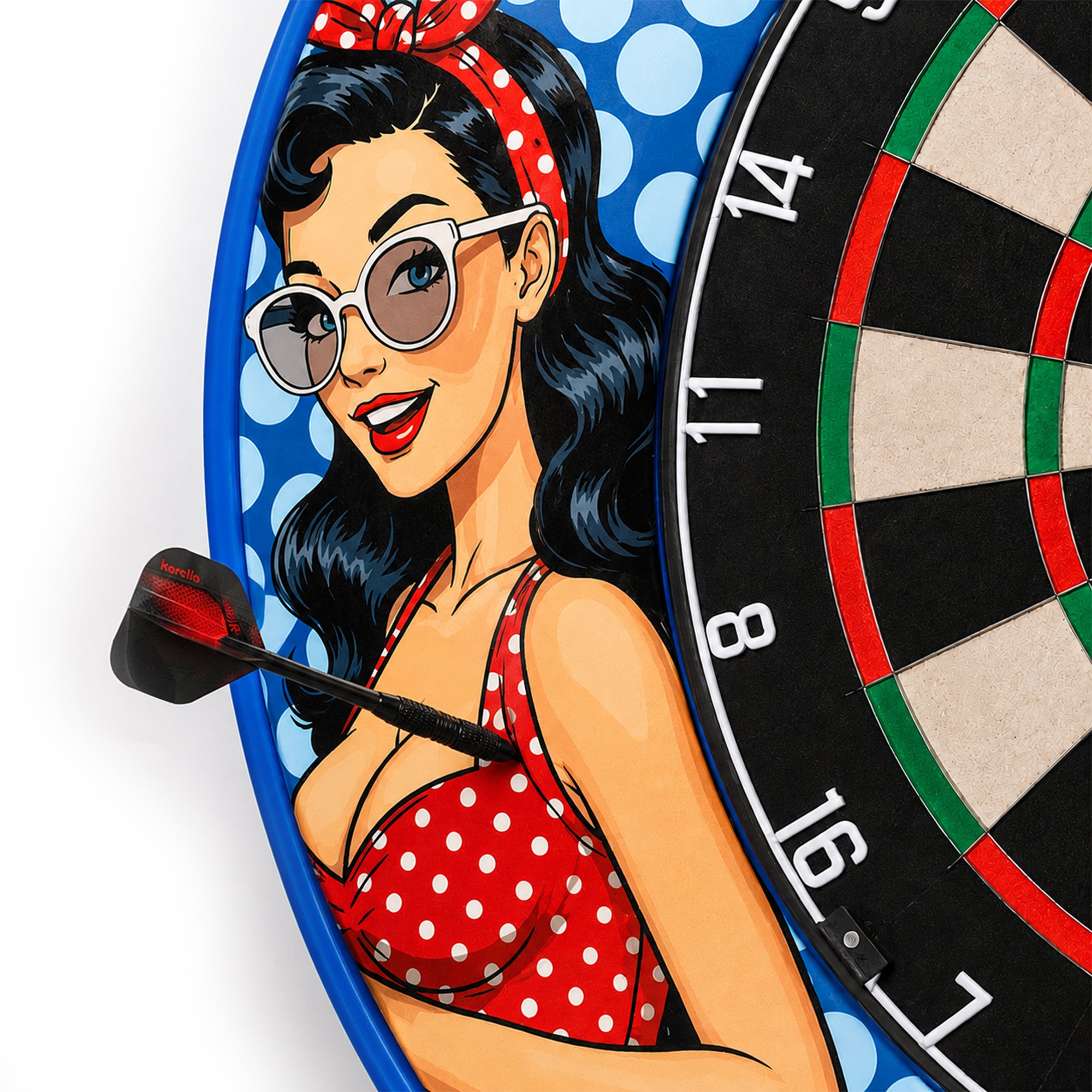 Image of Karella Playground Surround – Dartboard Wandschutz im Retro-Design