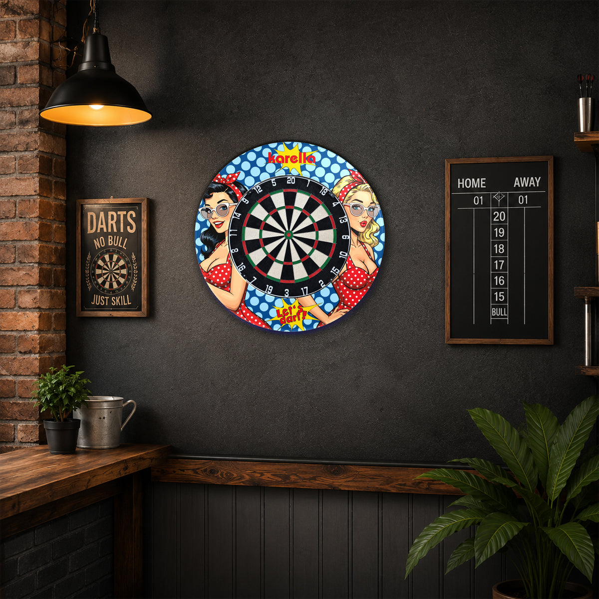 Karella Playground Surround – Dartboard Wandschutz im Retro-Design