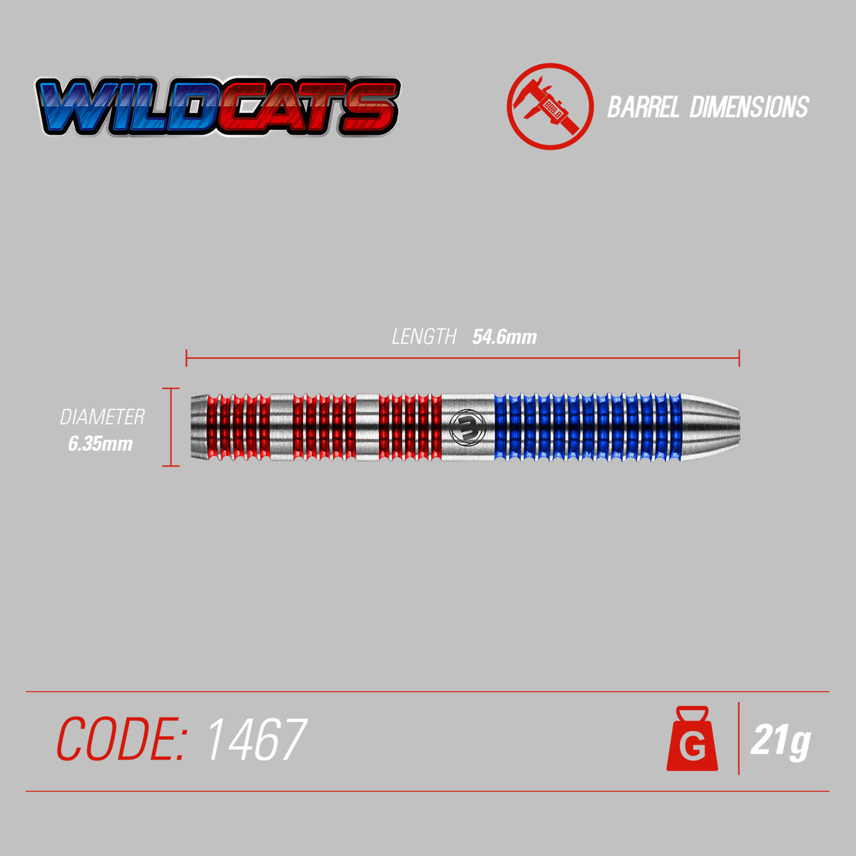 Image of Steeldart Winmau Wildcats 90% Tungsten
