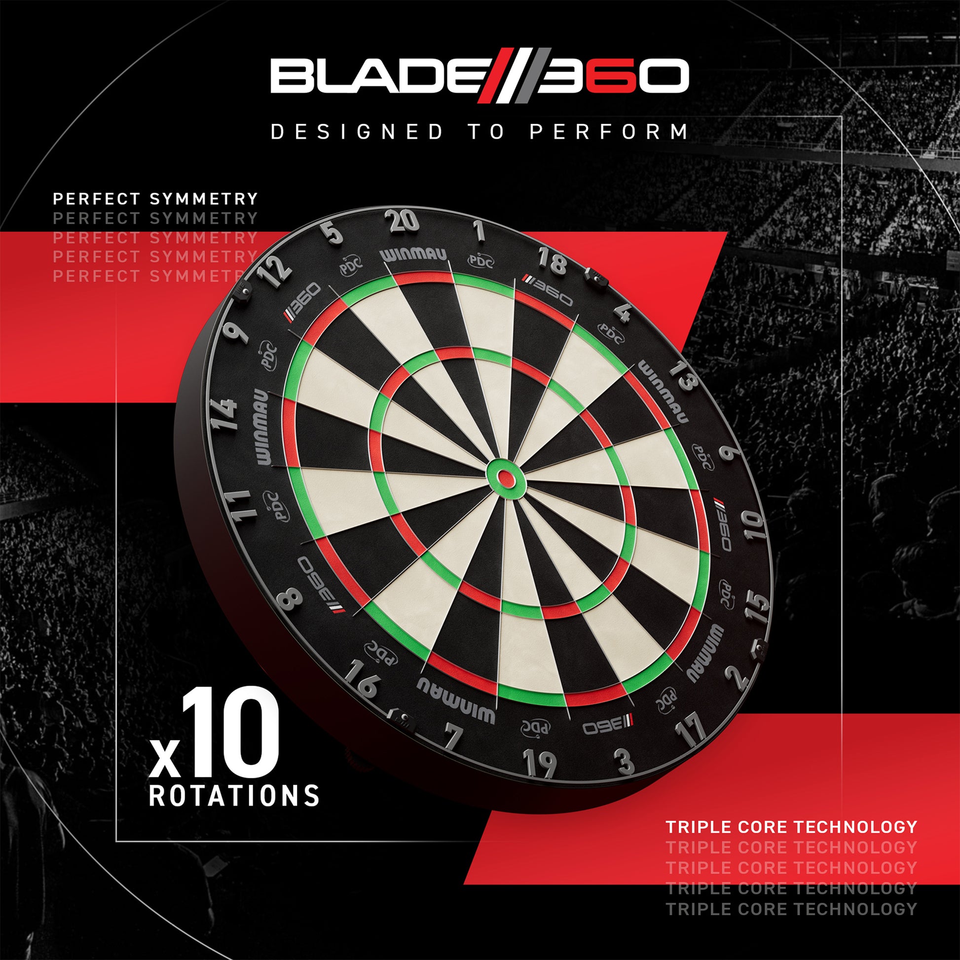 Winmau Blade 6 Triple Core 360 Steeldartboard