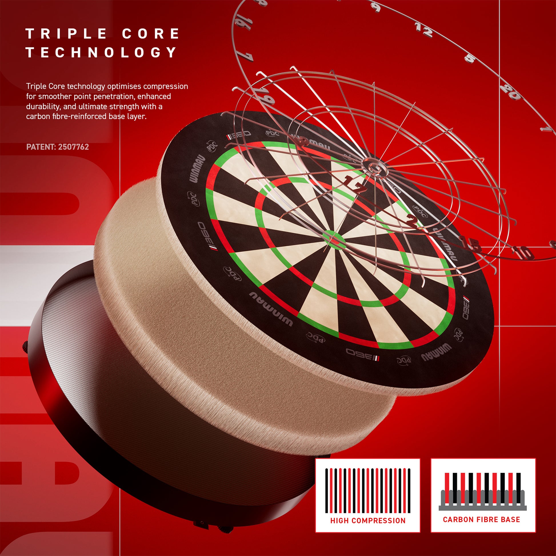 Winmau Blade 6 Triple Core 360 Steeldartboard