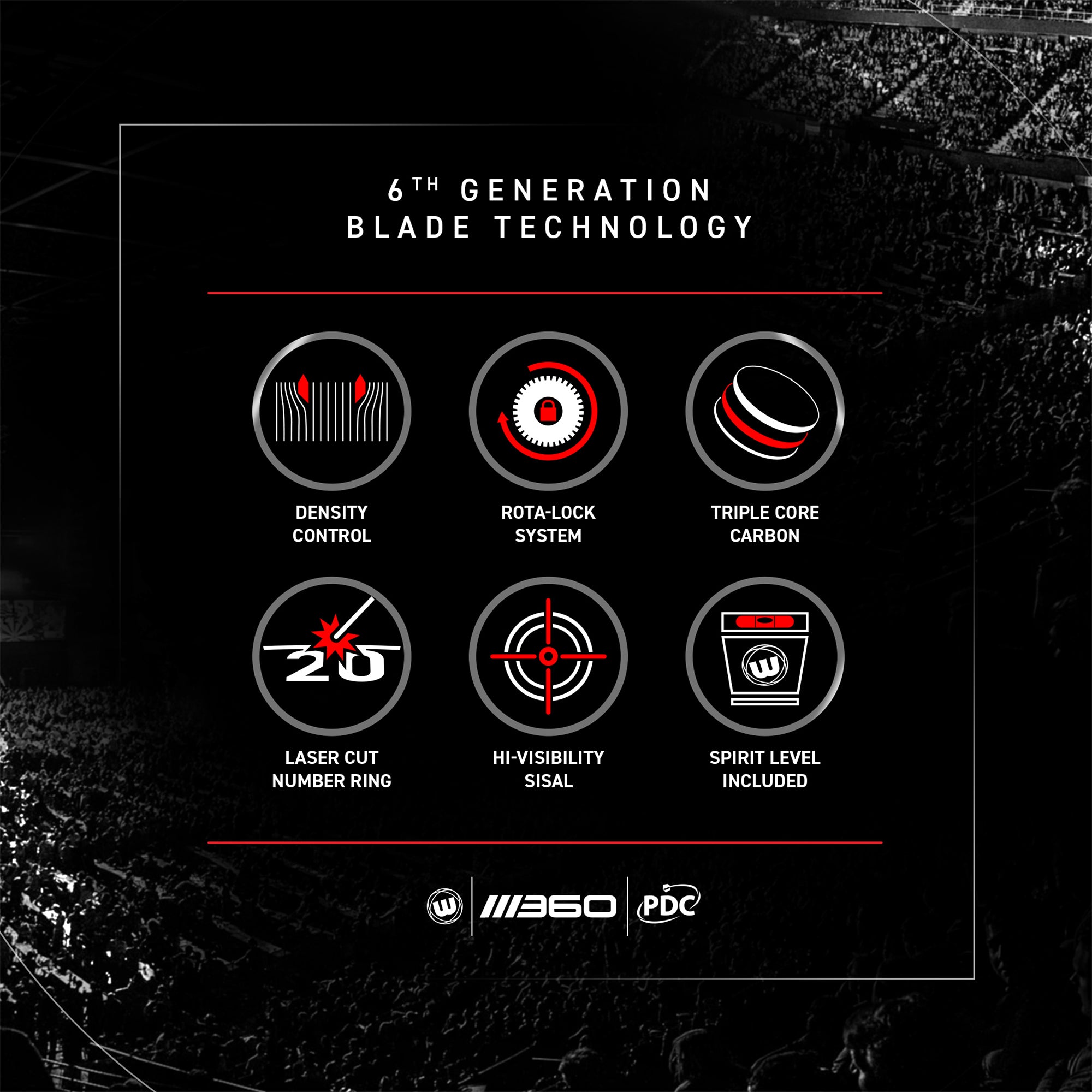 Image of Winmau Blade 6 Triple Core 360 Steeldartboard