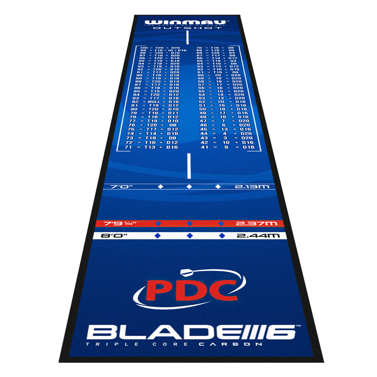 Winmau OUTSHOT Dartmatte inkl. Checkout- Tabelle