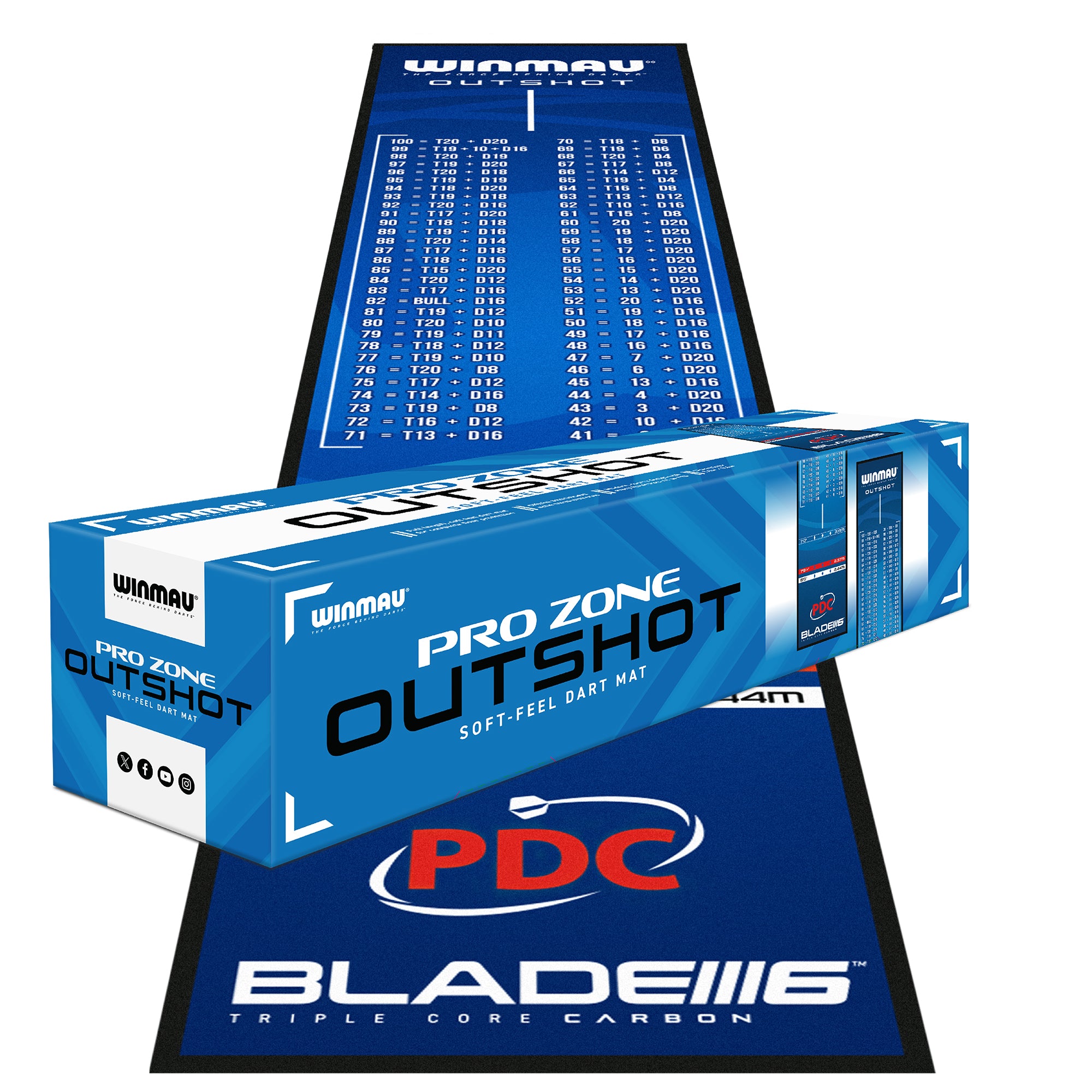 Image of Winmau OUTSHOT Dartmatte inkl. Checkout- Tabelle